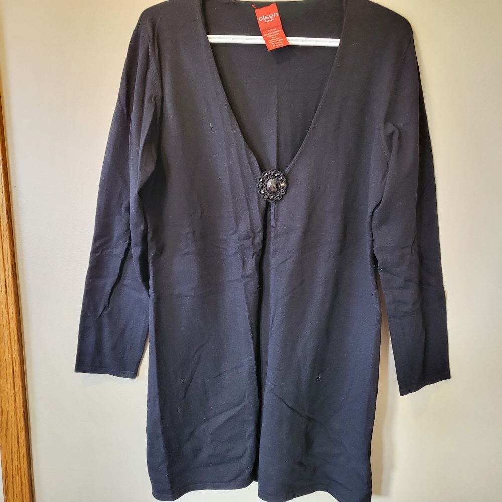 Olsen black cardigan.  USA 10